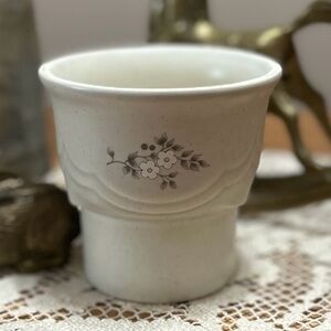Pfaltzgraff White Floral Ceramic Planter - Small Decorative Pot or Lamp Base